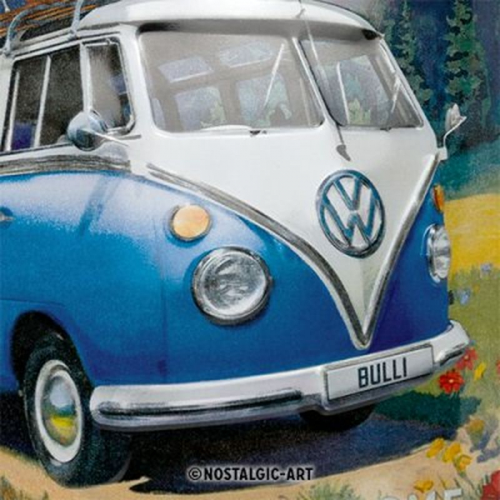 Blechschild VW Bulli Berge 2